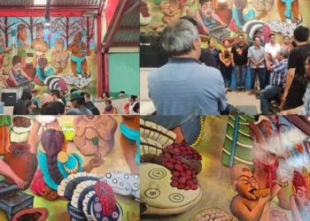 ¡El mercado como lienzo! Inauguran mural “Comercio”: una mirada al cacao y la vida cotidiana en el Mercado IV Centenario