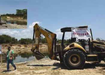 Profepa frena saqueo en río Tonameca: Clausura banco irregular por daño ambiental