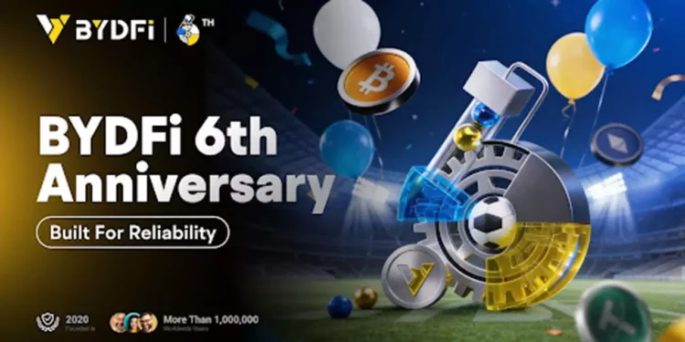 BYDFi Marks 6th Anniversary with Month-Long Celebration, Built for Reliability