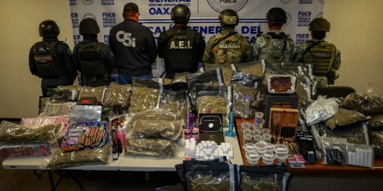 Catean supuesta “tienda cannábica” en el centro de Oaxaca; hallan drogas sintéticas y productos de lujo