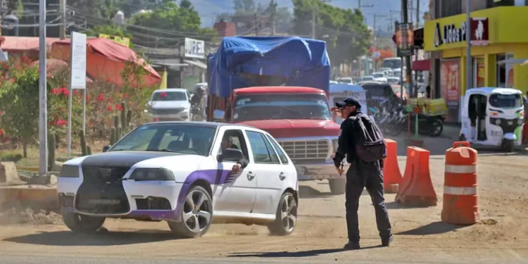 Foto: Secretaría de Seguridad // Caos vial y apenas son los preparativos para la verdadera obra.