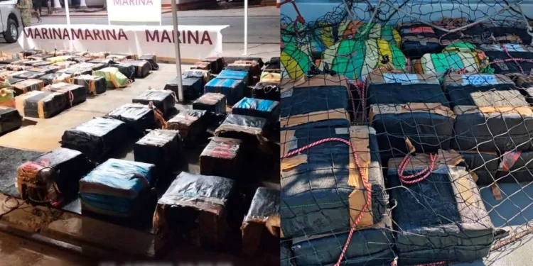 VIDEO | Decomiso histórico en costas de Oaxaca: marina asegura más de dos toneladas de presunta cocaína
