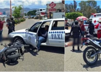 El impacto ocurrió en pleno Bulevar Paseo Internacional; la motocicleta quedó varada sobre el asfalto.