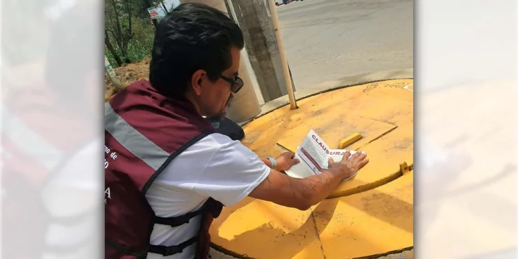 Foto: Conagua // El pozo ilegal para la extracción de agua.