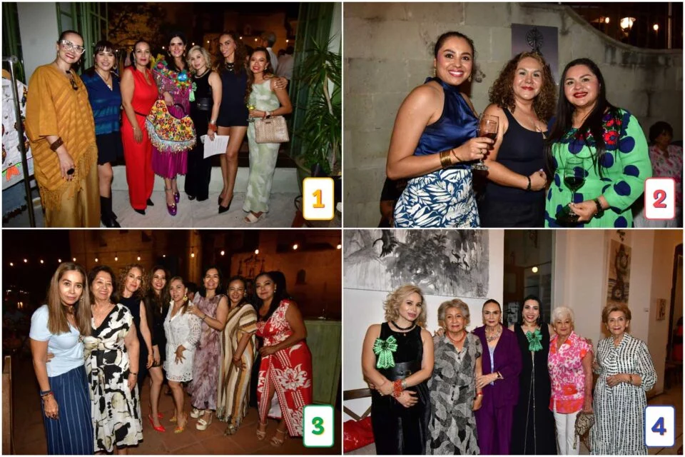 1. Gaby Vilchis asistió con sus amigas en la exhibición de sus prendas. 2. Las asistentes disfrutaron de un cóctel en la terraza del lugar.
3. Marisa Calvo, con su familia apoyó a esta noble causa.
4. No podían faltar las fundadoras de la Asociación Gilberto Oaxaca en tan importante evento.