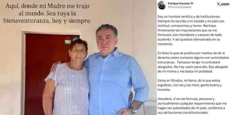 Enrique Inzunza niega detención en EE.UU. y rechaza vínculos con el narcotráfico