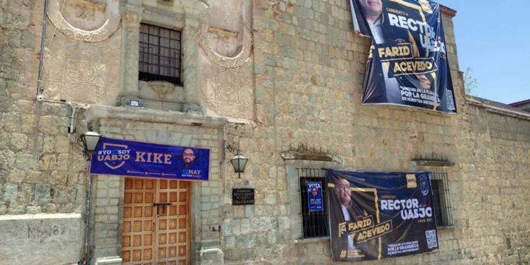 Foto: redes sociales // La violencia llegó hasta la guerra por las bardas, o muros de los recintos universitarios.