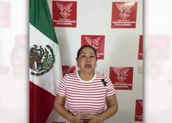 Foto: Tomado de video // Salomé Martínez Salazar y la similitud con colores y logotipo de Movimiento Ciudadano.