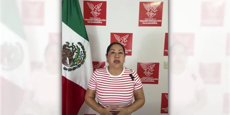 Foto: Tomado de video // Salomé Martínez Salazar y la similitud con colores y logotipo de Movimiento Ciudadano.