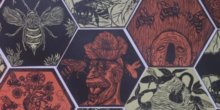 “Susurros de la Colmena”: Inauguran exposición gráfica colectiva en Oaxaca para salvar a las abejas