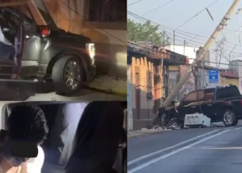¡Noche de exceso y negligencia! Conductor presuntamente ebrio provoca choque y deja a oscuras a barrio del ex Marquesado