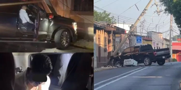 ¡Noche de exceso y negligencia! Conductor presuntamente ebrio provoca choque y deja a oscuras a barrio del ex Marquesado