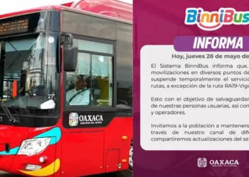 BinniBus suspende 34 rutas por bloqueos magisteriales