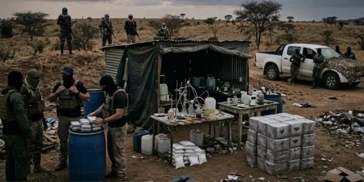 Autoridades estadounidenses alertaron sobre la presencia de cárteles mexicanos en laboratorios clandestinos de drogas instalados en África. Foto: Ilustrativa / IA