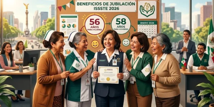 Mujeres del ISSSTE podrán jubilarse antes: reducción de edad a 56 años entra en vigor en 2026
