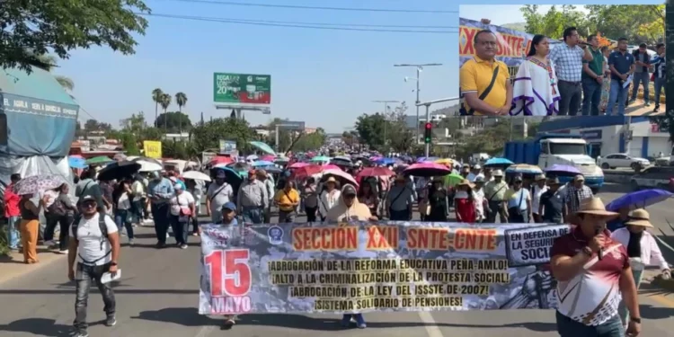 VIDEOS | Sección 22 toma la ciudad: docentes marchan por el Día del Maestro y denuncian precariedad educativa