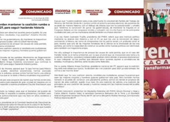 Morena celebra unidad nacional con PT y PVEM, pero Oaxaca revela grietas y riesgos electorales
