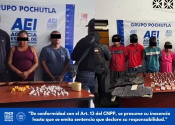 Operativo en la Costa de Oaxaca deja ocho detenidos y droga asegurada