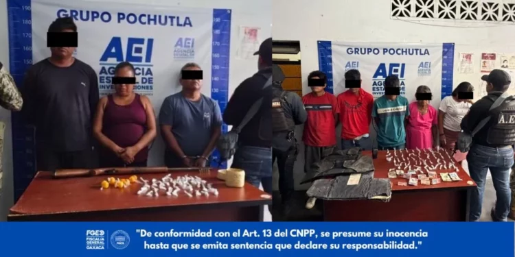 Operativo en la Costa de Oaxaca deja ocho detenidos y droga asegurada