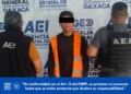 Agentes de la Agencia Estatal de Investigaciones (AEI) trasladan bajo un estricto esquema de seguridad a Josmar O.A. tras ejecutar la orden de aprehensión en su contra.