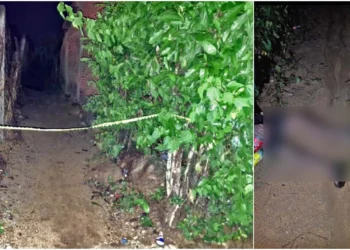 El callejón del Barrio Grande fue resguardado por las corporaciones policiacas tras el hallazgo del cuerpo de Juan O. G.