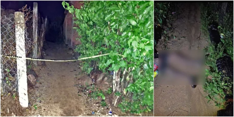 El callejón del Barrio Grande fue resguardado por las corporaciones policiacas tras el hallazgo del cuerpo de Juan O. G.