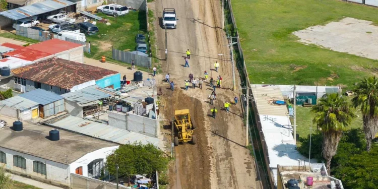 Foto: Municipio de Oaxaca de Juárez // Obra en La Joya en una vialidad que serviría como ruta alterna entre el Monumento a Juárez y Hacienda Blanca tan pronto inicie la obra del distribuidor de Viguera.