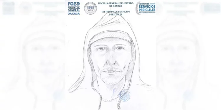 Imagen del retrato hablado difundido por la FGEO.