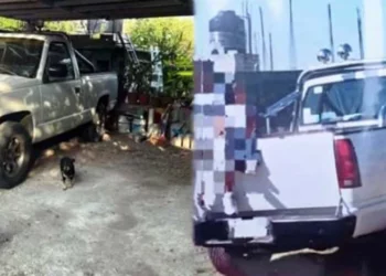 La camioneta Chevrolet blanca fue robada en el centro de Santiago Huajolotitlán.