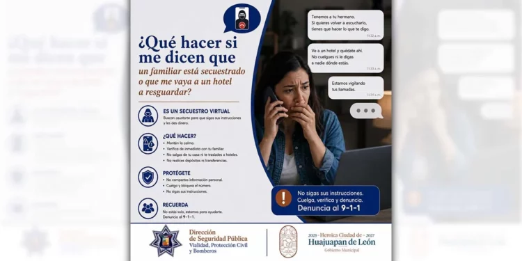 La Comisaría de Huajuapan exhorta a la población a verificar el estado de sus familiares ante llamadas sospechosas.