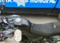 La unidad de motor recuperada por los elementos policiales y quedó bajo resguardo.