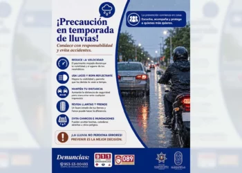Elementos de seguridad reiteran que la lluvia no perdona errores en el asfalto.