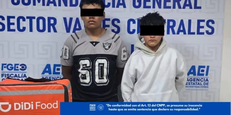 Se disfrazaban de repartidores para delinquir: detienen a dos sospechosos de asaltos en Oaxaca
