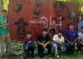 Guerrilla visual en la Sierra Norte: Alumnos del BIC de Santa María Alotepec intervienen las calles con arte y protesta