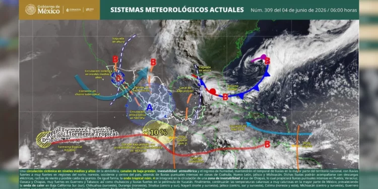Oaxaca en alerta por temporal de lluvias; prevén chubascos intensos, vientos y posible granizo