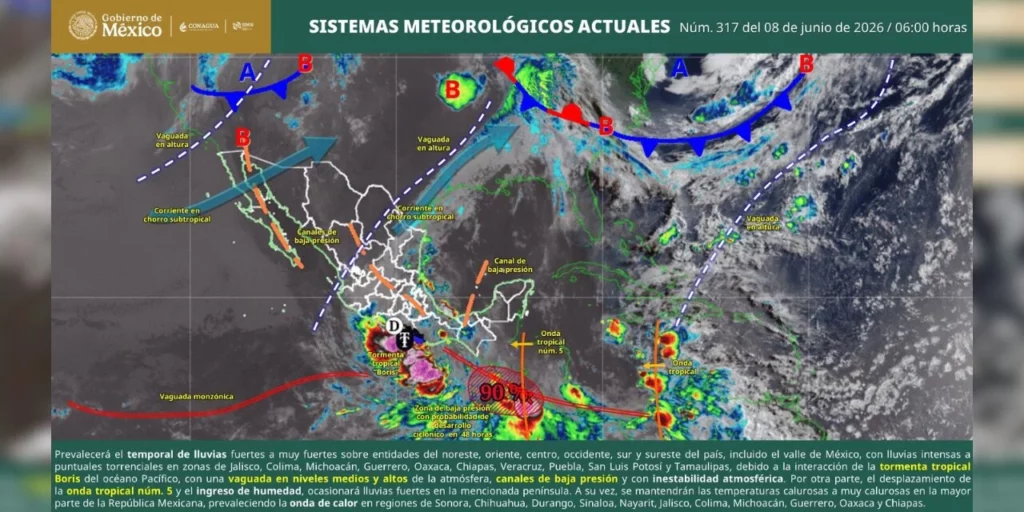 ¡Boris intensifica el riesgo! Oaxaca enfrenta lluvias extremas, deslaves e inundaciones