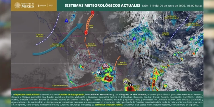 Boris amenaza a Oaxaca con lluvias intensas y creciente riesgo de desastres