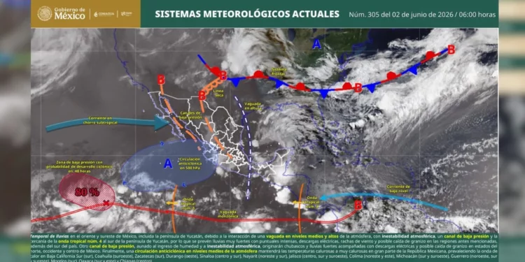 Oaxaca en alerta por lluvias intensas; autoridades vigilan posible formación ciclónica