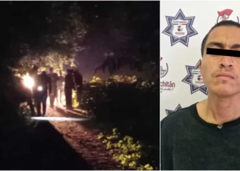 Corporaciones policiacas resguardaron el camino de terracería aledaño a la colonia Los Huanacaxtles tras el hallazgo del cuerpo de Justo Aníbal.