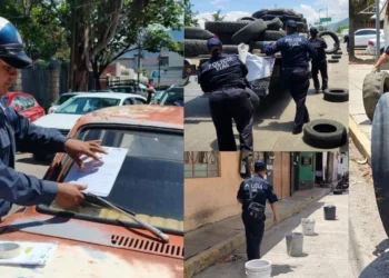 Retiran vehículos abandonados y objetos que invadían calles de Oaxaca capital
