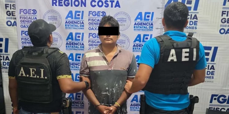 El imputado M.V.V. fue capturado por la agresión armada en San Pedro Mixtepec.