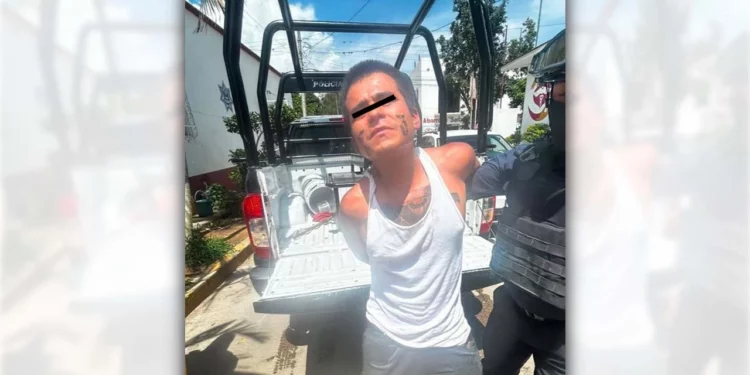 El presunto delincuente fue capturado por policías de Santa Lucía del Camino.