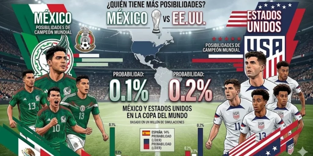 ¿Quién tiene más posibilidades de ser campeón del mundo: México o Estados Unidos?