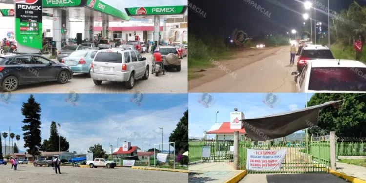 VIDEOS | ¿Hay no hay combustible en Oaxaca? Pánico, filas interminables y cruce de acusaciones tras cierres de gasolineras