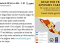 EE. UU. alerta de viaje para México e incluye riesgo por “terrorismo” previo al Mundial 2026