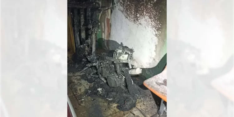 La motoneta Itálika quedó reducida a chatarra.