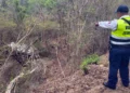 La pesada unidad terminó al fondo de un barranco de 20 metros.