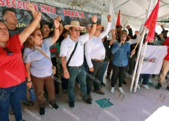 Foto: Adrián Gaytán // La Sección 22 confía en que en esta semana se logre una mesa para atender todas las problemáticas del magisterio.
