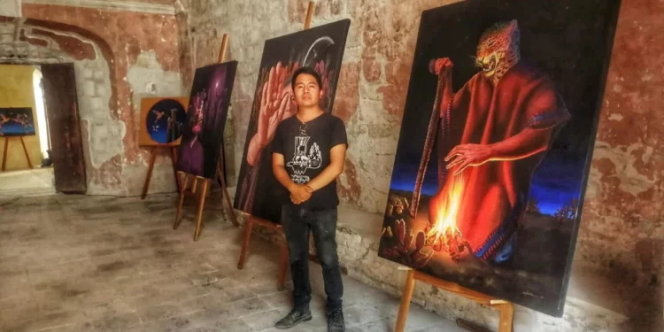 Foto: cortesía // Los visitantes podrán conocer las 18 pinturas de mediano a gran formato que el autor chocho mixteco ha creado.