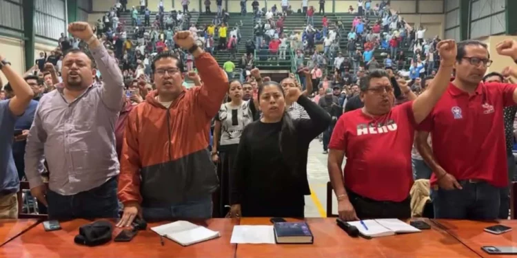 Foto: Cencos 22 // La asamblea estatal de la Sección 22 se trasladará a la Ciudad de México.